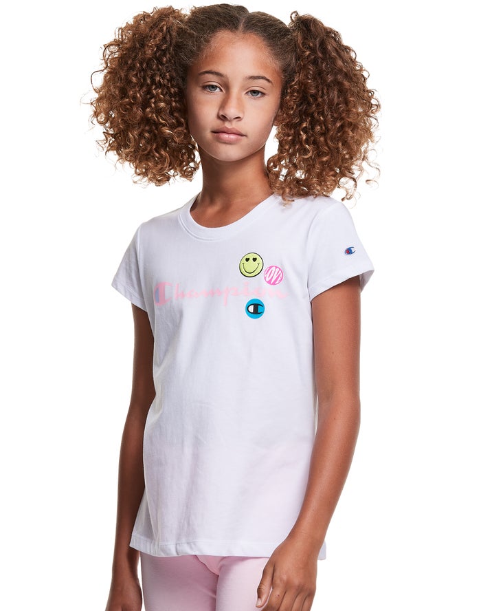 Camiseta Champion Niña - Classic Smiley Face ( Blancas ) 5631287-NO